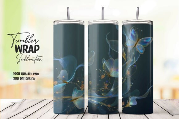 Download Elegant Floral Art Tumbler Wrap PNG - Elegant Collection