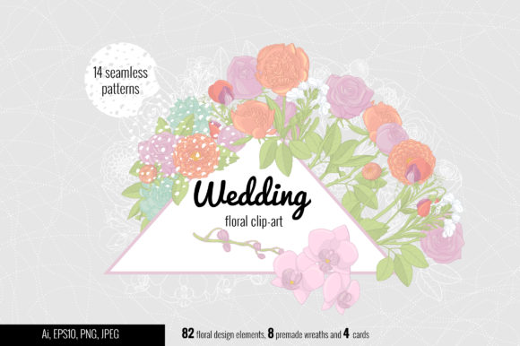 Download Wedding Floral Clipart and Patterns - Wedding Collection