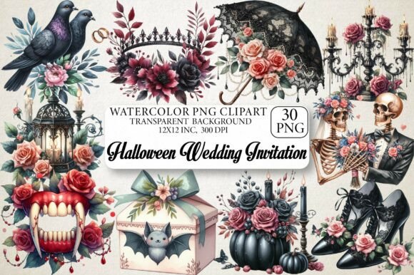Download Halloween Wedding Invitation Clipart - Wedding Collection