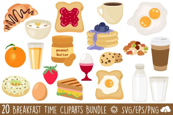 Download Brunch &amp; Breakfast Time Clipart Bundle - Premium Resources
