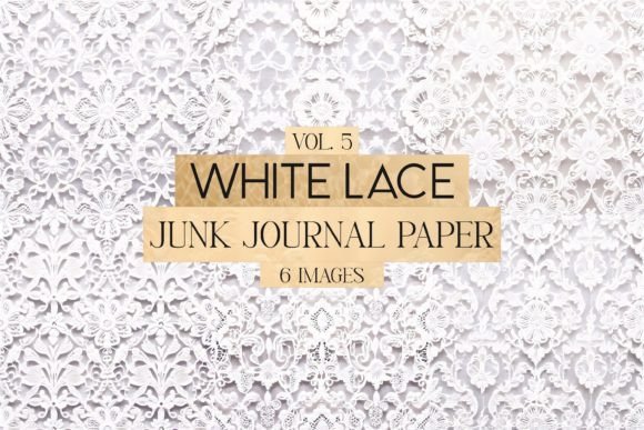 Download White Lace Junk Journal Paper Vol. 5 - Premium Bundle