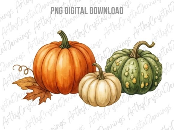 Download Watercolor Pumpkin Fall Clipart PNG - Watercolor pumpkin Collection