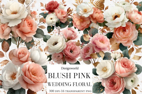 Download Blush Pink Wedding Floral Clipart - Wedding Collection