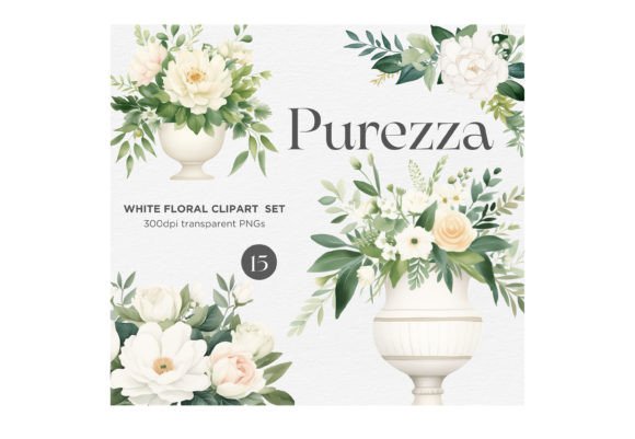 Download Purezza: White Wedding Floral Clipart - Wedding Collection