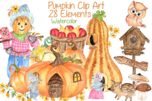 Download Watercolor Pumpkin Clipart, Squash Clipart, Thanksgiving Clipart, Invitation Clipart,Harvest Clipart, Autumn Vegetables - Watercolor pumpkin Collection
