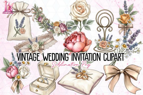 Download Vintage Wedding Invitation Clipart PNG - Wedding Collection