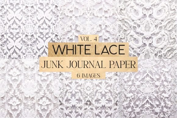 Download White Lace Junk Journal Paper Vol. 4 - Premium Bundle