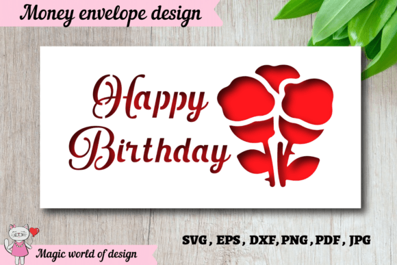 Download Elegant Rose Design Money Envelope Svg - Elegant Collection