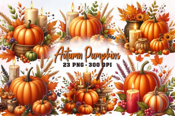 Download Autumn Pumpkins Watercolor Clipart - Autumn pumpkins watercolor clipart Collection