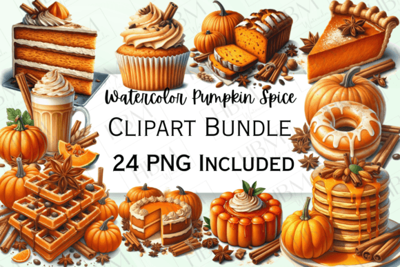Download Watercolor Pumpkin Spice Clipart - Watercolor pumpkin Collection