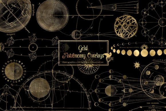 Download Gold Astronomy Overlays - Astronomy Collection