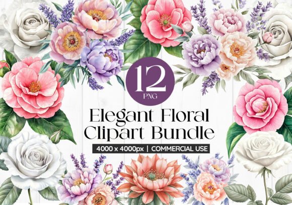 Download Elegant Floral Clipart Bundle - Elegant Collection