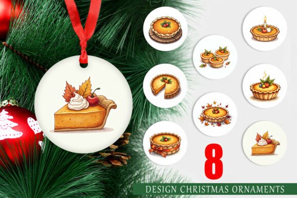Download Watercolor Pumpkin Pie Ornament - Watercolor pumpkin Collection