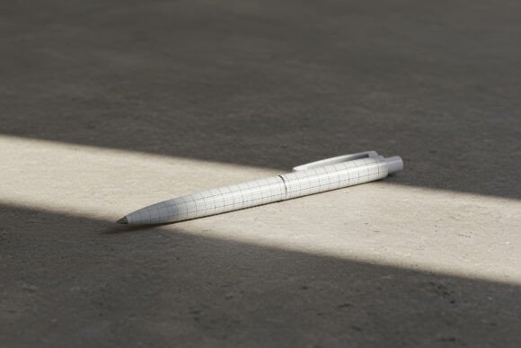 Download Elegant Pen on Concrete Floor Mockup - Elegant Collection